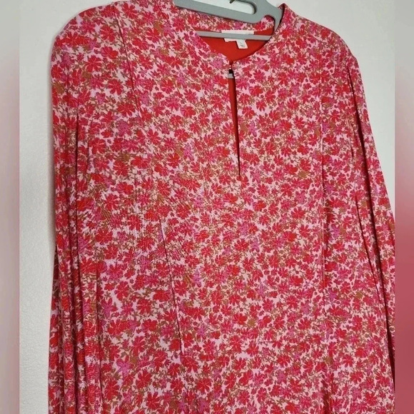 A loves a floral cherry print dress size L rayon - Picture 6 of 15